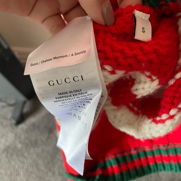 GUCCI 100% wool oversized cardigan size S - Picture 2 of 5